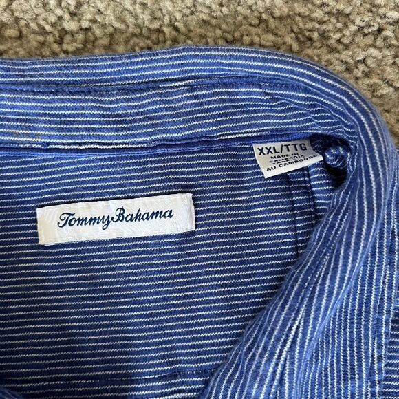 Tommy Bahama New York Giants NFL Polo Dress Shirt Men’s Size‎ 2XL Blue - Picture 3 of 6